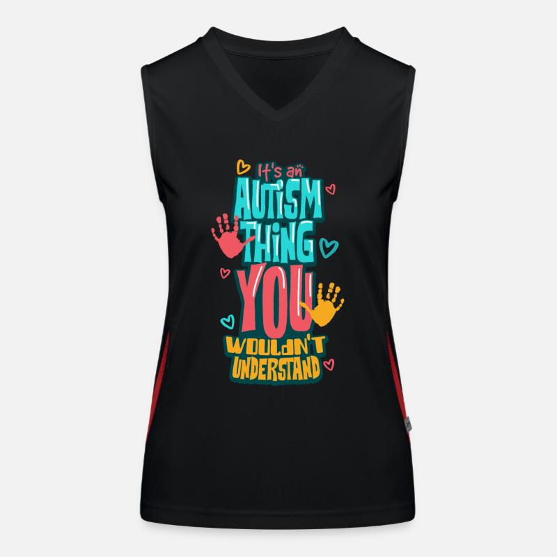 Autism autistic Women's Functional Contrast Tank Top