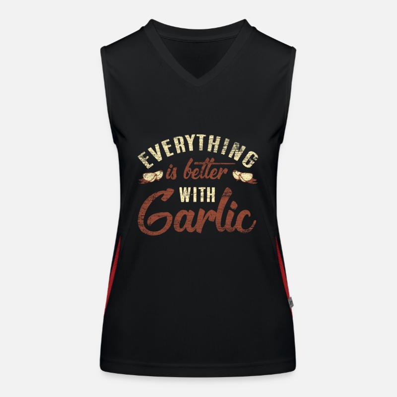 Knoblauch Funktionelles Kontrast-Tank Top für Frauen