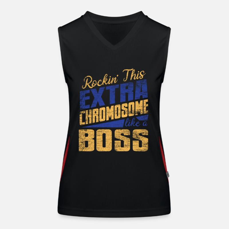 Down syndrome Women's Functional Contrast Tank Top
