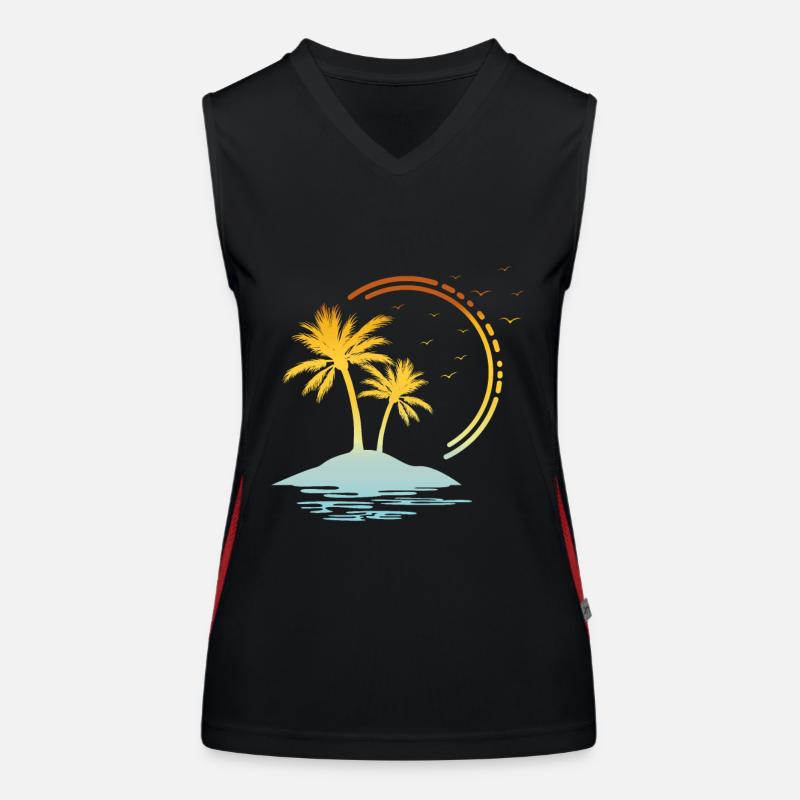 Palm trees Women's Functional Contrast Tank Top