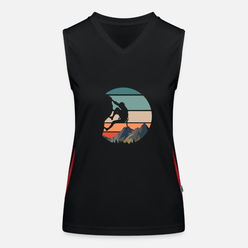 Vintage Boulderer Boulder Geschenk Funktionelles Kontrast-Tank Top für Frauen