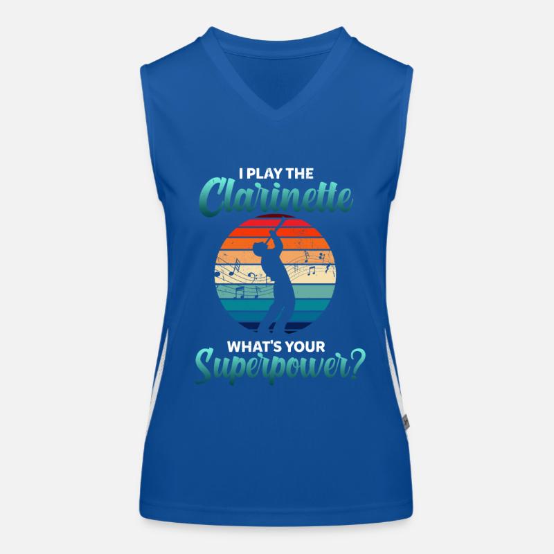 Clarinet player clarinet Women's Functional Contrast Tank Top