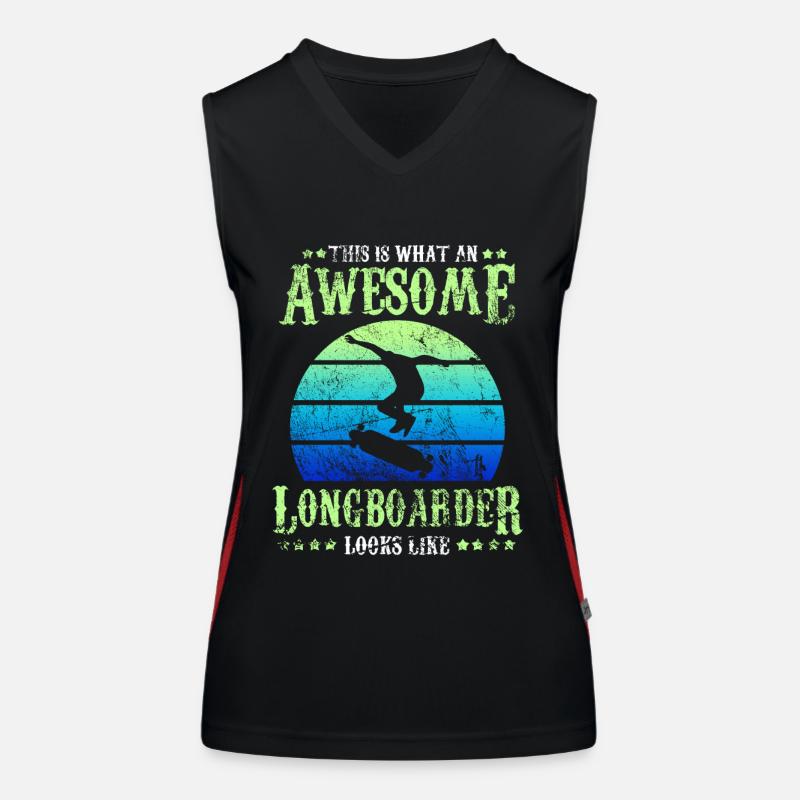 Longboard skateboard Women's Functional Contrast Tank Top