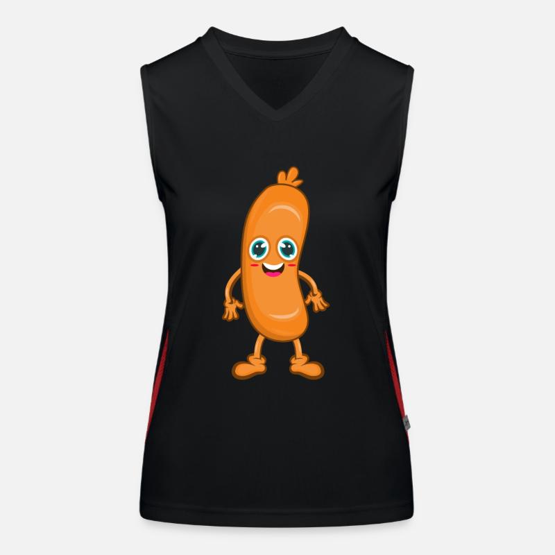 Wurst Funktionelles Kontrast-Tank Top für Frauen
