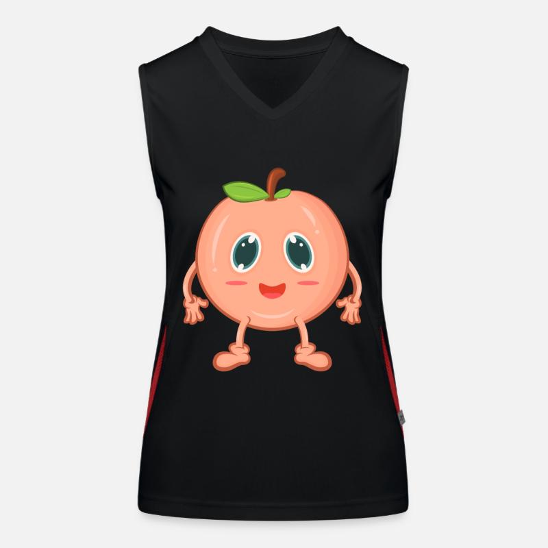 Pfirsich Comic Funktionelles Kontrast-Tank Top für Frauen