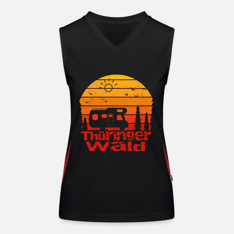 Thüringer Wald Funktionelles Kontrast-Tank Top für Frauen