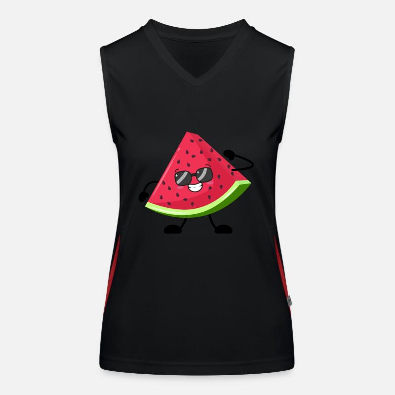 Pastèque Débardeur respirant contrasté Femme