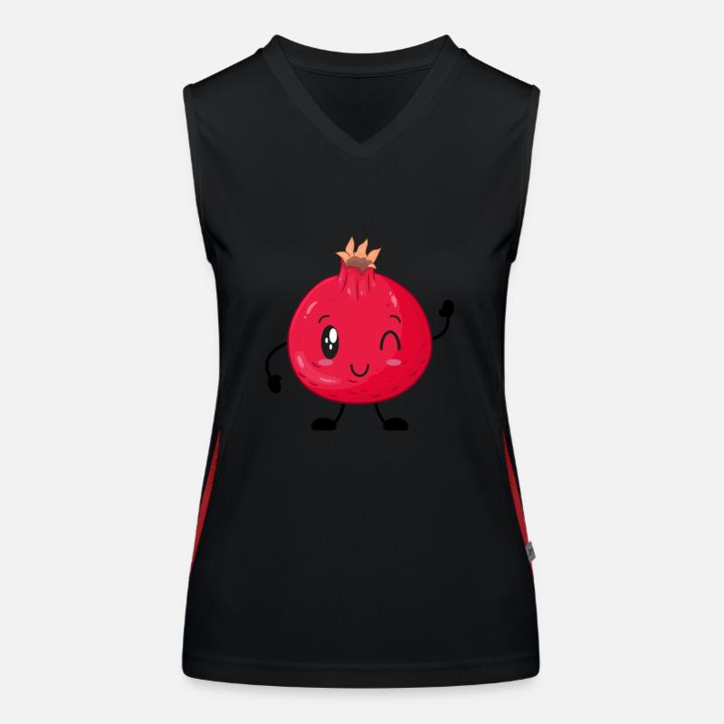 Granatapfel Funktionelles Kontrast-Tank Top für Frauen