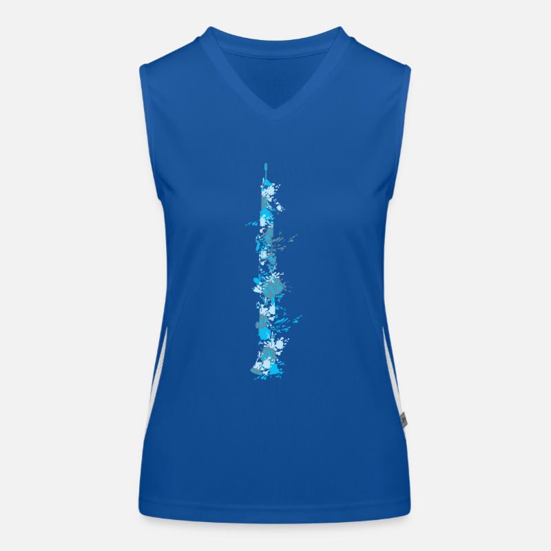 Klarinette Splash Funktionelles Kontrast-Tank Top für Frauen
