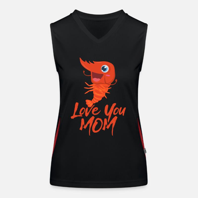Hab dich lieb Mama - Shrimp Funktionelles Kontrast-Tank Top für Frauen