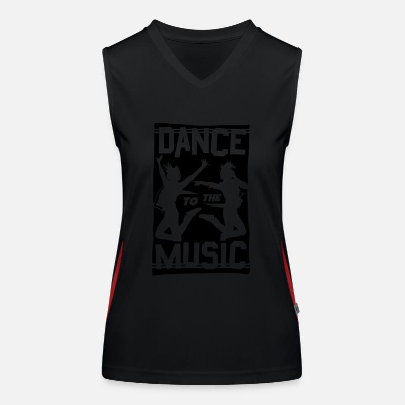 Dancers dancing party Women's Functional Contrast Tank Top