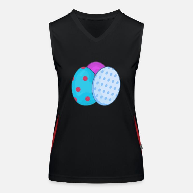 Easter easter eggs Women's Functional Contrast Tank Top