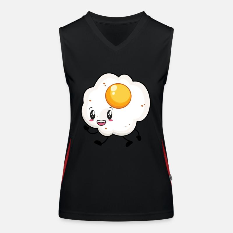 fried egg Women's Functional Contrast Tank Top
