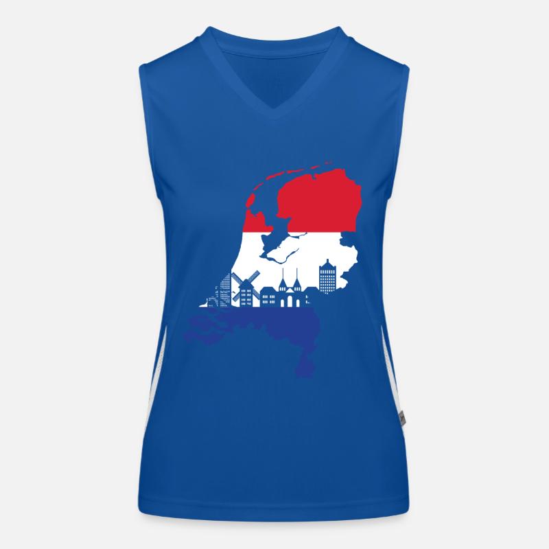 Holland Flag Women's Functional Contrast Tank Top