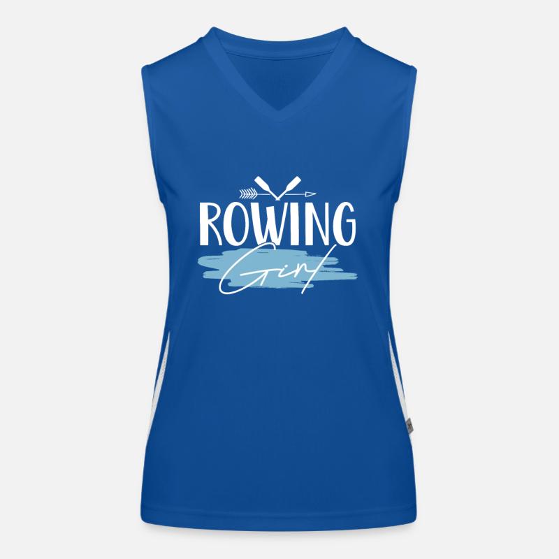 Rudern Ruderer Mädchen Funktionelles Kontrast-Tank Top für Frauen
