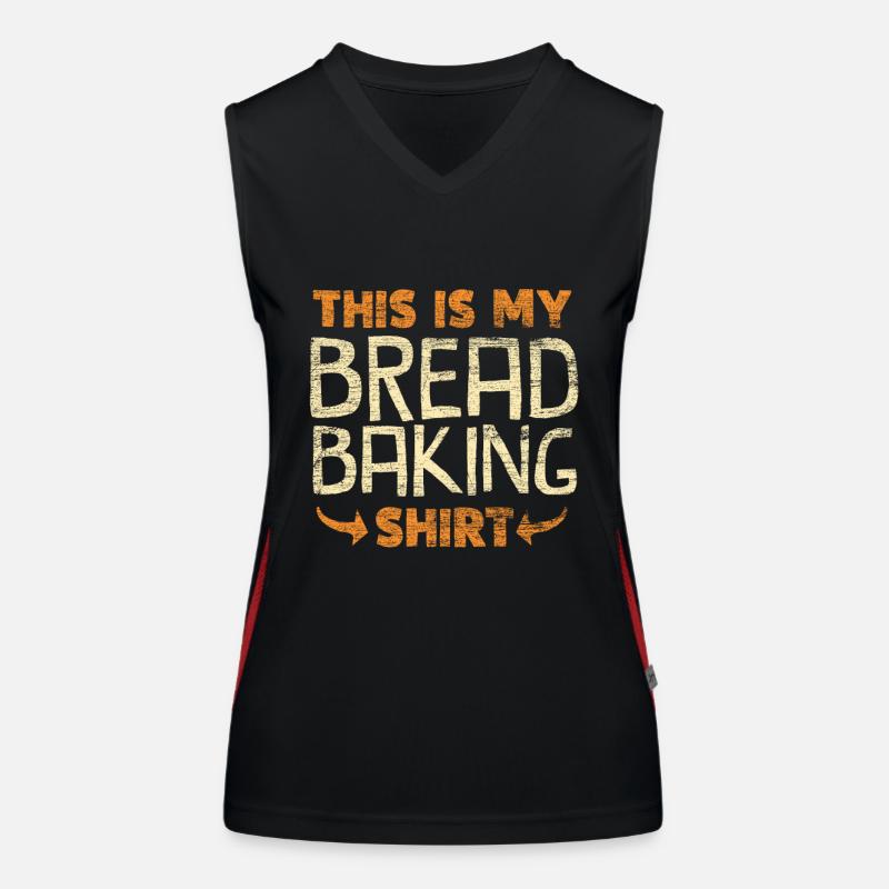 Bread bake baker Women's Functional Contrast Tank Top
