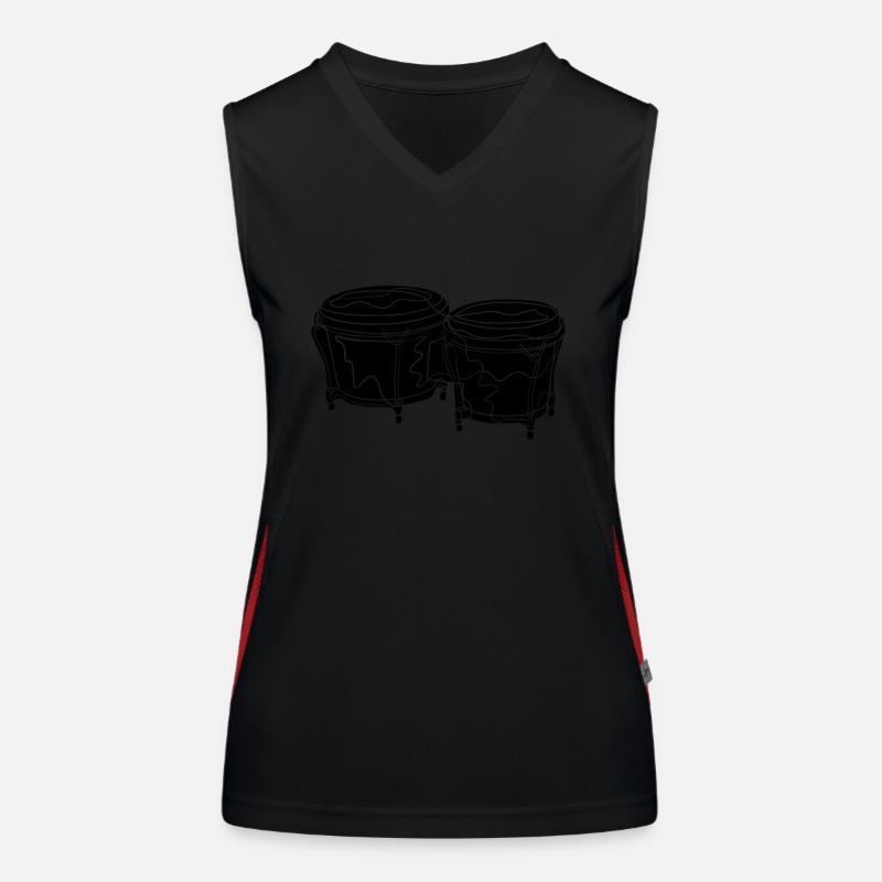 Tambours bongo Débardeur respirant contrasté Femme