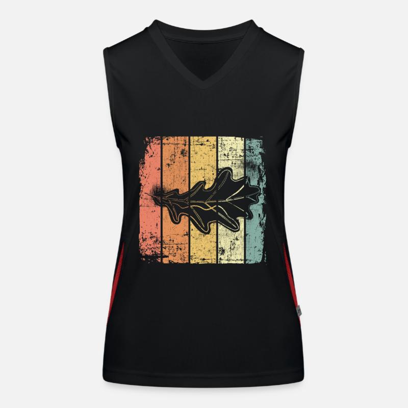 Eiche Blatt vintage Funktionelles Kontrast-Tank Top für Frauen