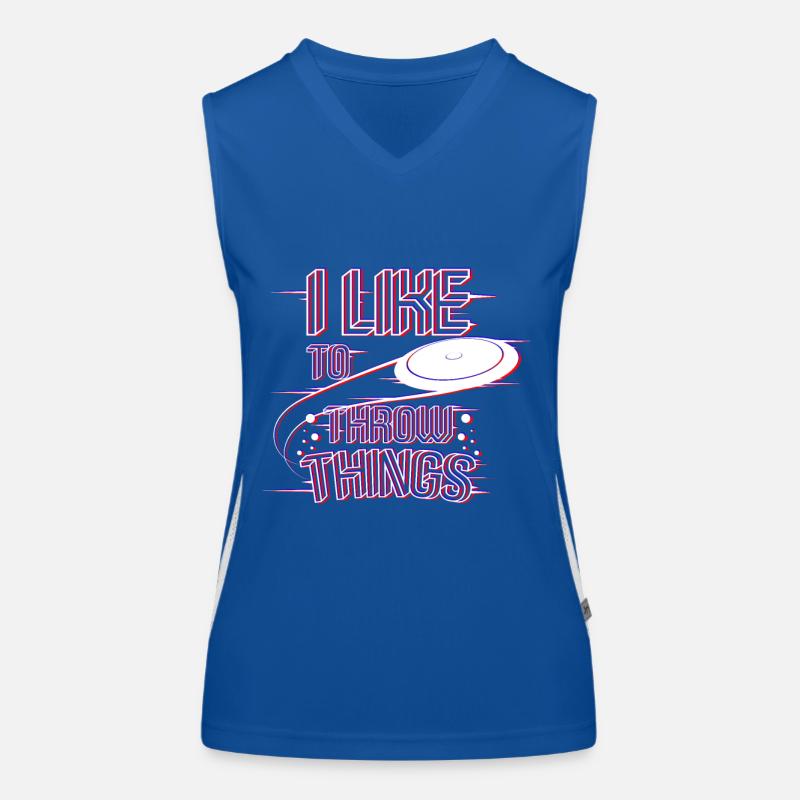 Frisbee throw things Women's Functional Contrast Tank Top