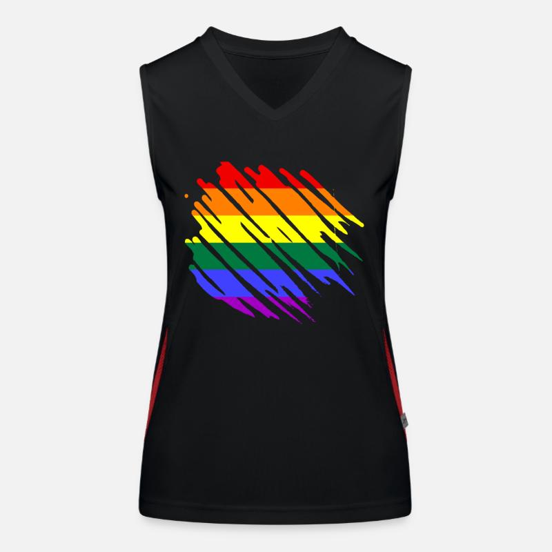 LGBT Rainbow Flag Women's Functional Contrast Tank Top