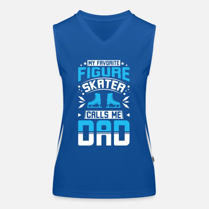 FIgur skating dad Funktionelles Kontrast-Tank Top für Frauen