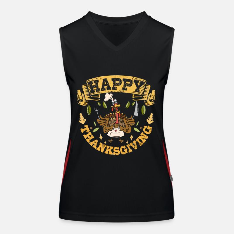 Joyeux Thanksgiving Débardeur respirant contrasté Femme