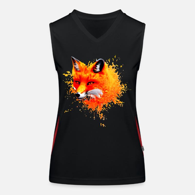 Wild Creativity Fox Women's Functional Contrast Tank Top