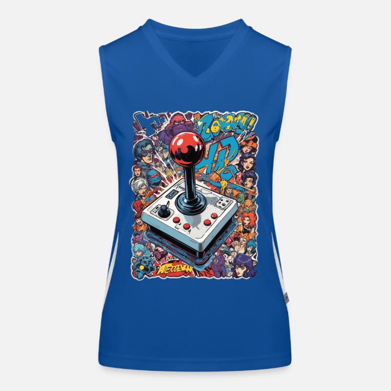 Retro Gamer Joystick / Controller Jeux de console Débardeur respirant contrasté Femme