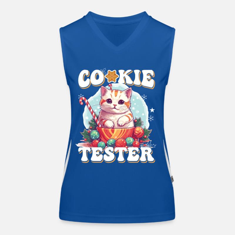 Mignon testeur de biscuits Kitten illustration Débardeur respirant contrasté Femme