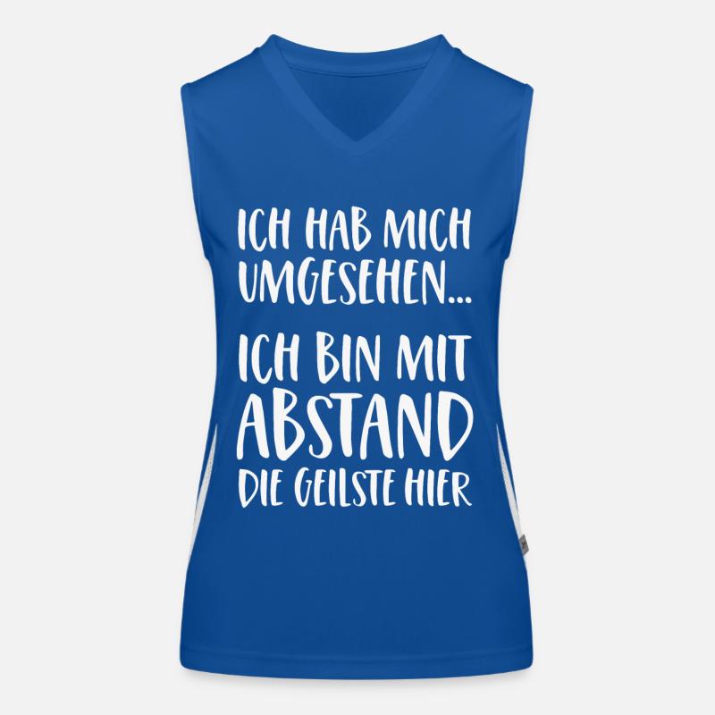 Ich bin mit Abstand die Geilste hier Funktionelles Kontrast-Tank Top für Frauen