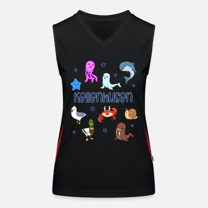 Süße Tiere in Kellenhusen Funktionelles Kontrast-Tank Top für Frauen
