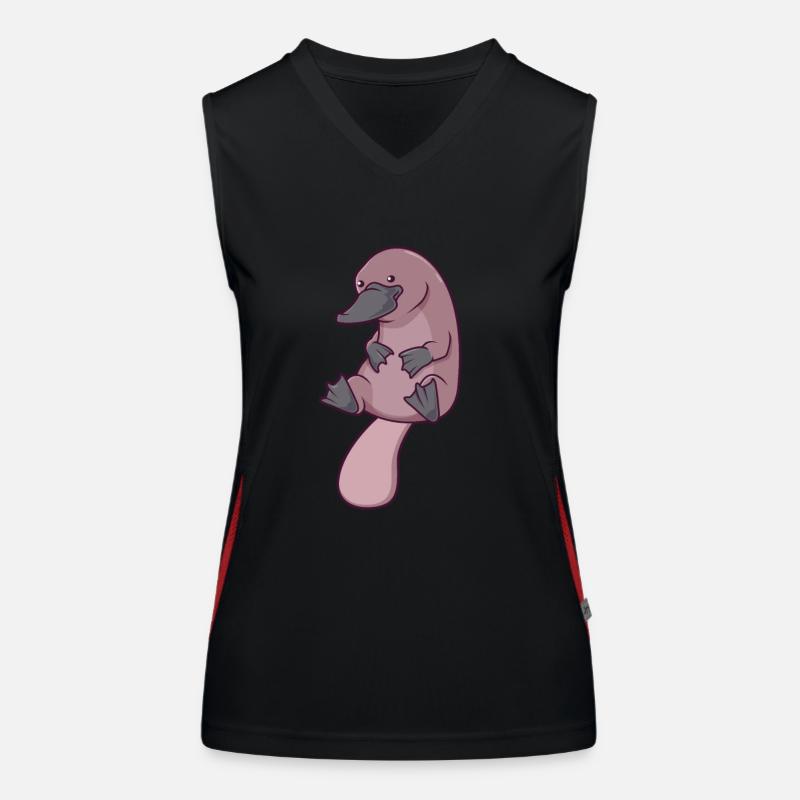 Kawaii Platypus Funktionelles Kontrast-Tank Top für Frauen