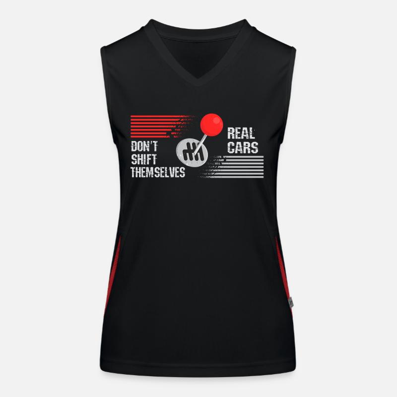 Echte Autos schalten nicht von selbst Funktionelles Kontrast-Tank Top für Frauen