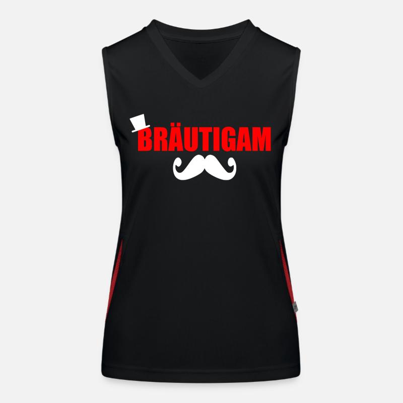 bräutigam Funktionelles Kontrast-Tank Top für Frauen