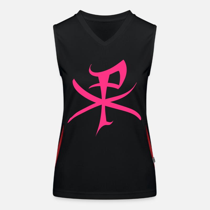 Christ monogram Women's Functional Contrast Tank Top