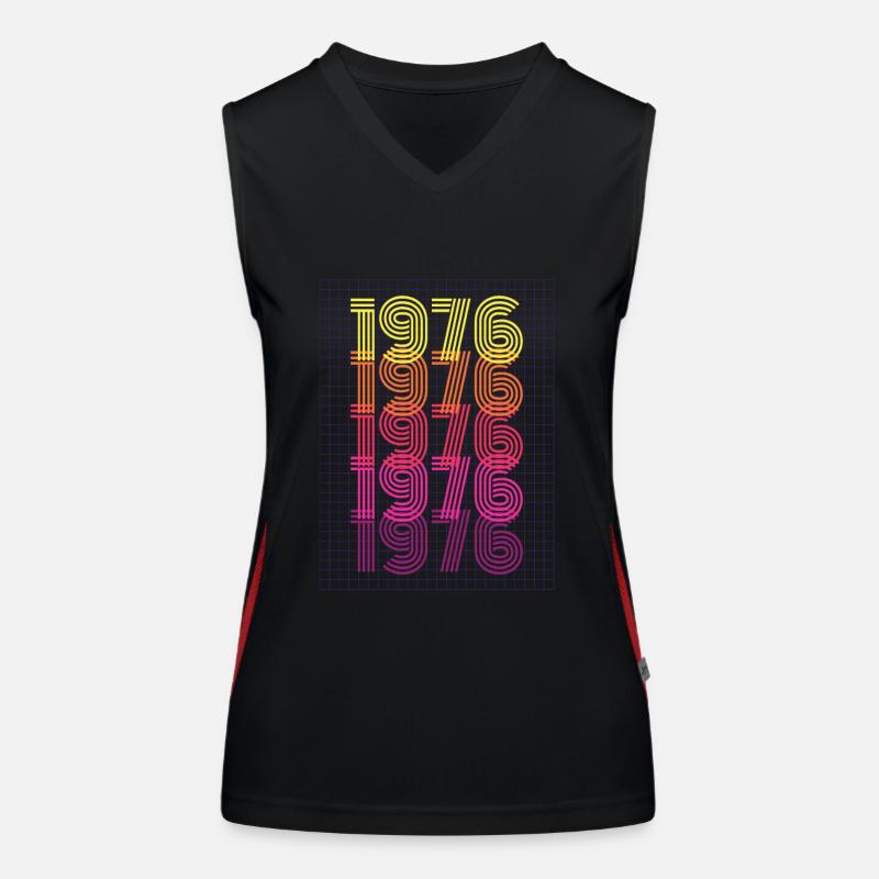1976 Retro Vintage Geburtstagsgeschenk Funktionelles Kontrast-Tank Top für Frauen