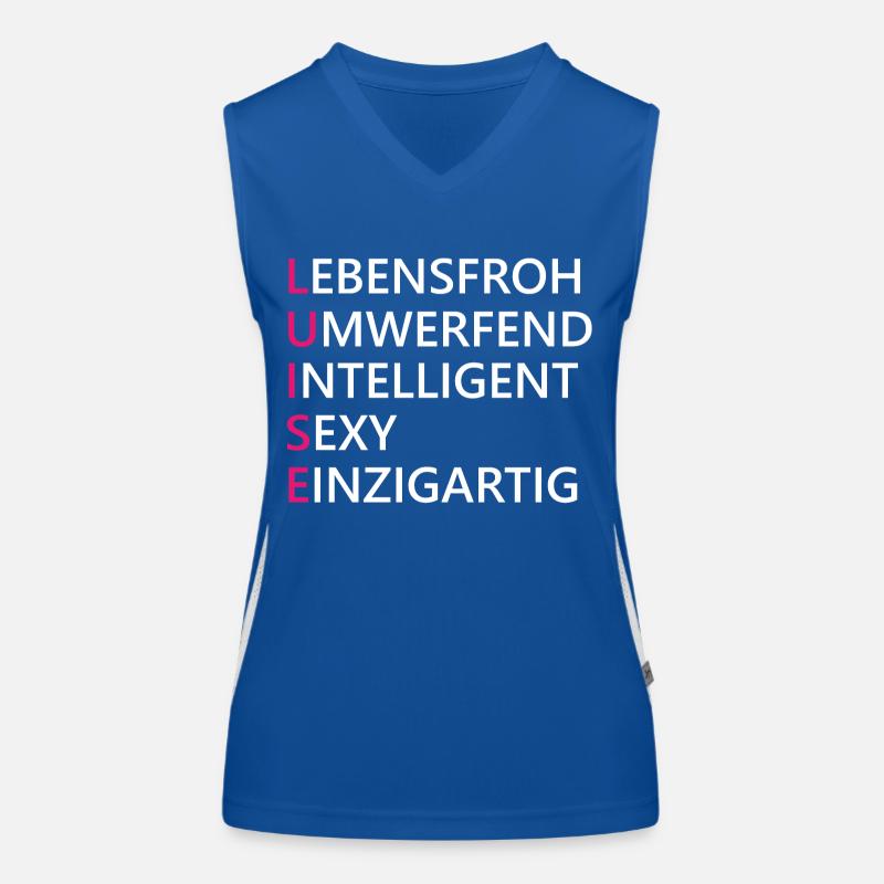 Luise Name Geschenk Funktionelles Kontrast-Tank Top für Frauen