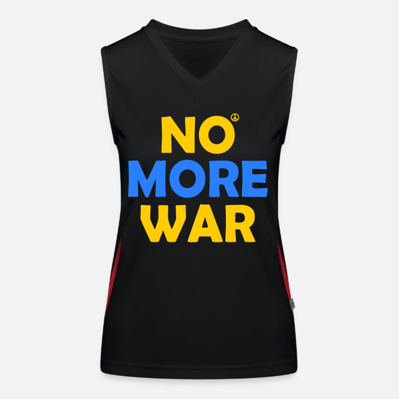 No more war Funktionelles Kontrast-Tank Top für Frauen