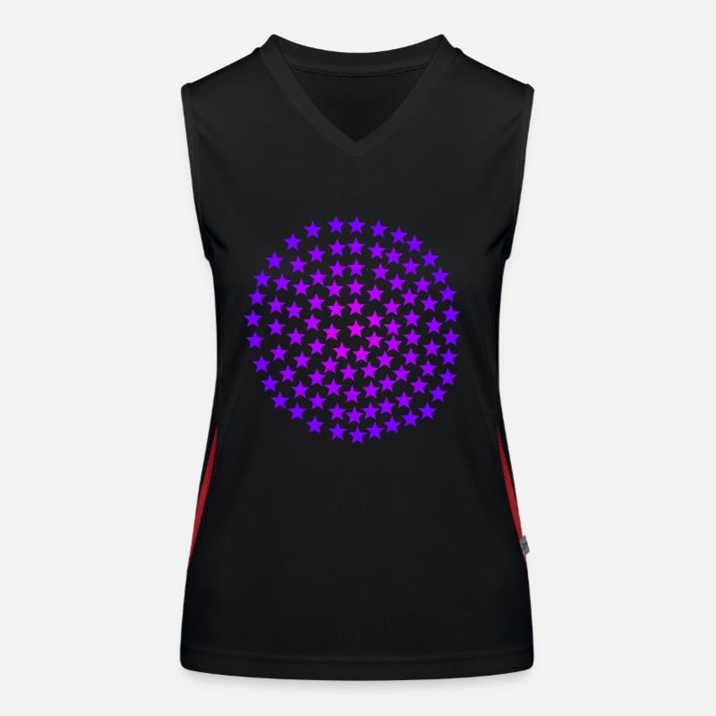 Star circle pink pink purple gift idea Women's Functional Contrast Tank Top