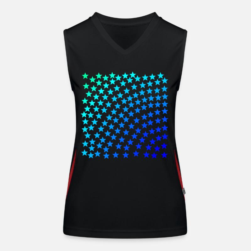 Étoile vert turquoise bleu idée cadeau Débardeur respirant contrasté Femme