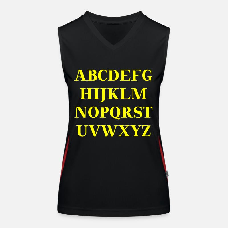 Idée cadeau ABC Alphabet Débardeur respirant contrasté Femme