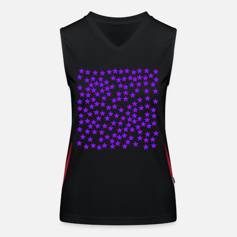 Idée cadeau étoile violette violette Débardeur respirant contrasté Femme