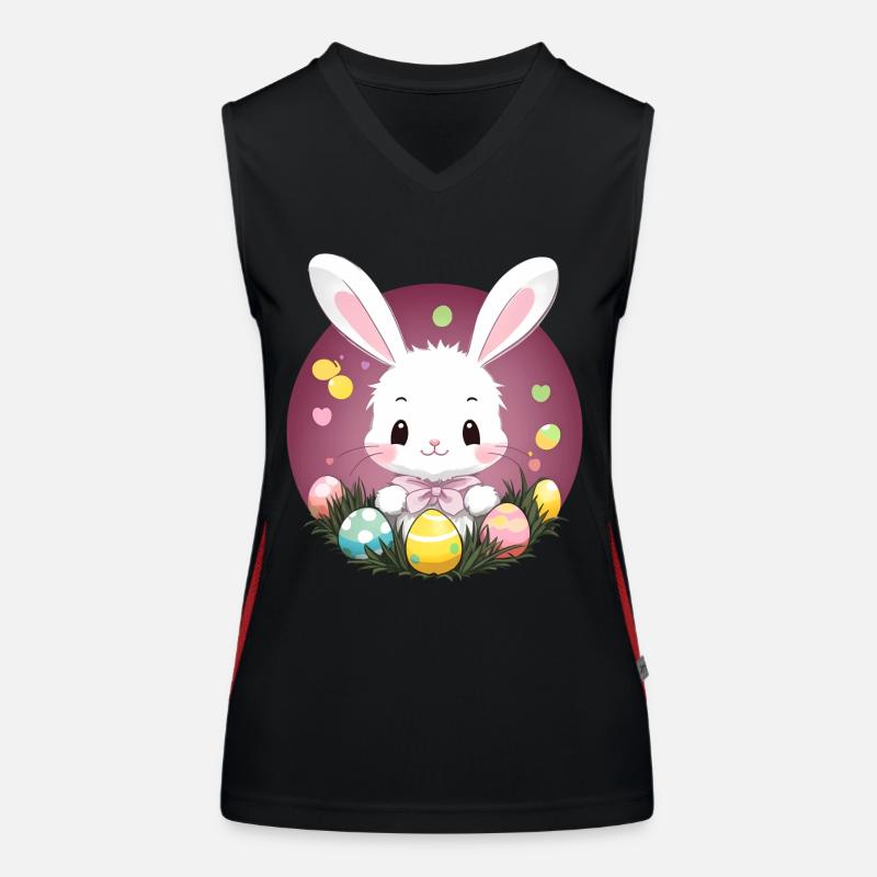 Bunny Easter Bunny pink Women's Functional Contrast Tank Top