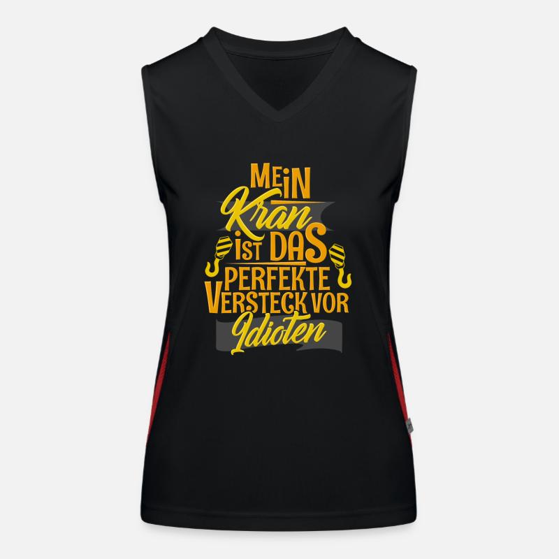 Kranführer Funktionelles Kontrast-Tank Top für Frauen