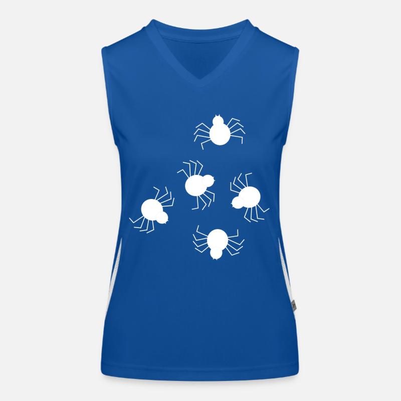 Spinne weiß Funktionelles Kontrast-Tank Top für Frauen