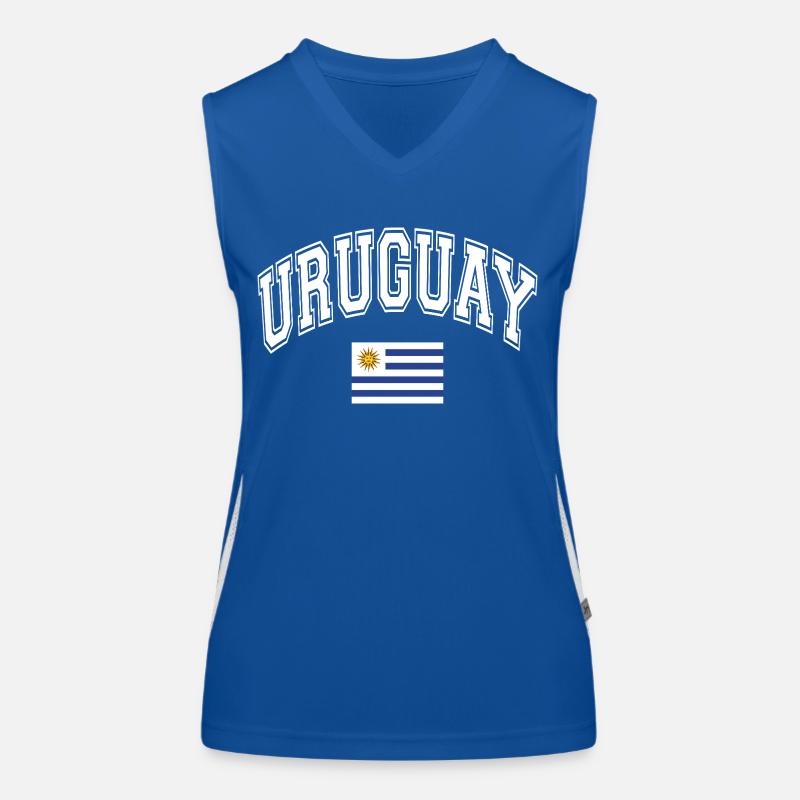 Drapeau de l’Uruguay Débardeur respirant contrasté Femme