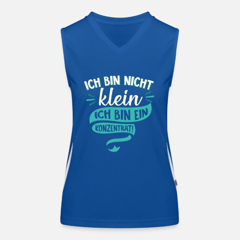 Ich bin nicht klein Ich bin ein Konzentrat Spruch Funktionelles Kontrast-Tank Top für Frauen