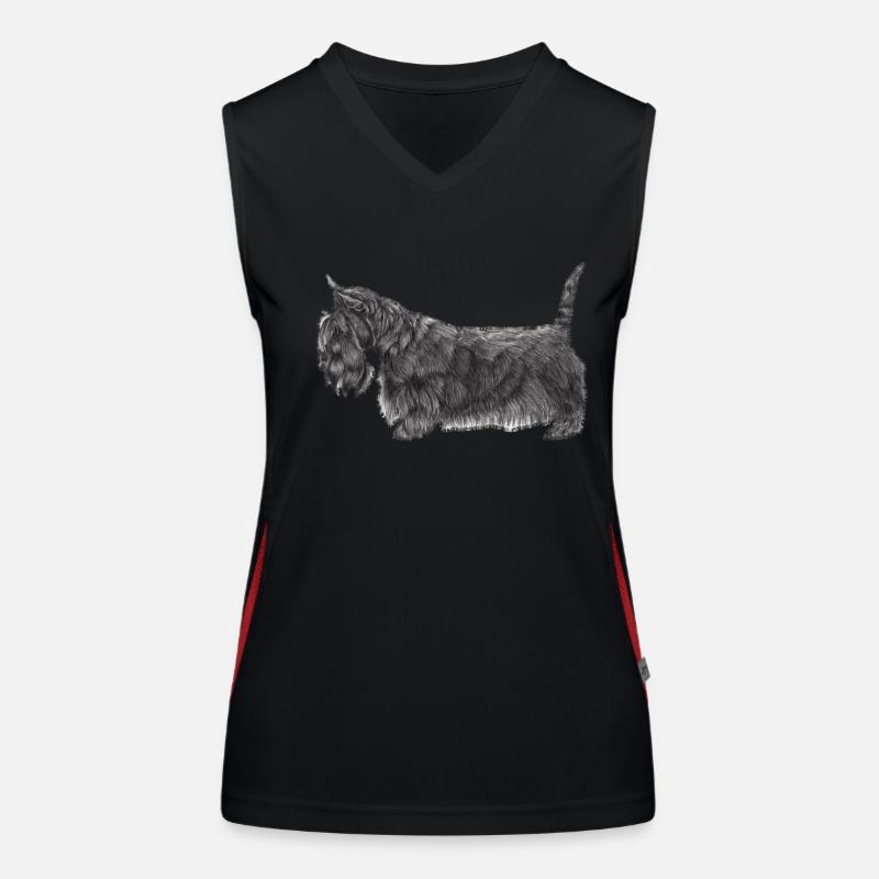 Scottish Terrier UB Funktionelles Kontrast-Tank Top für Frauen