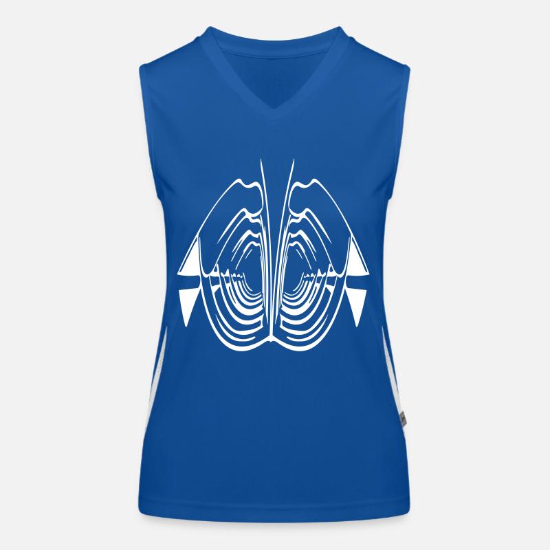 Abstract rib art Women's Functional Contrast Tank Top