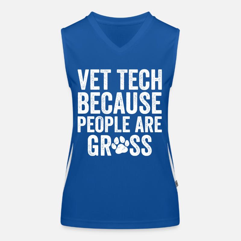 VeT Tech Because People Are Gross Veterinarian Women's Functional Contrast Tank Top